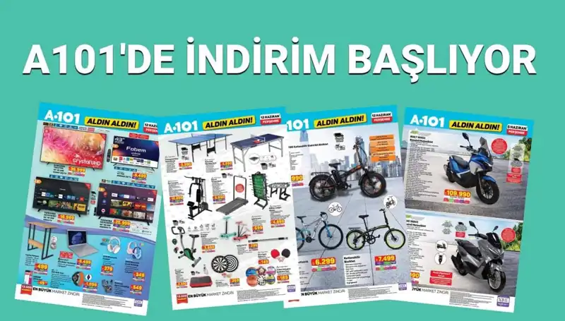 A101 12 Haziran Aktüel Kataloğu: Beyaz Eşya ve Spor Ekipmanları Göz Dolduracak