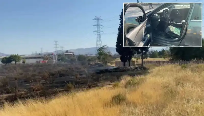 İzmir'de Otluk Alandan Avm Otoparkına Sıçrayan Yangın Korkuttu!