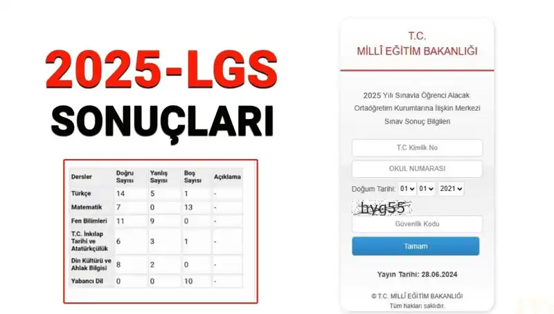 LGS Sınav Sonuçları 2025: Belli Olma Tarihi ve Sorgulama Rehberi