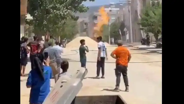 Kilis’te Doğalgaz Borusu Patladı: Şehirde Panik Havası Hakim