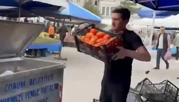 Geride Kalan Domatesler İçin Pazarcıya Şok Ceza!