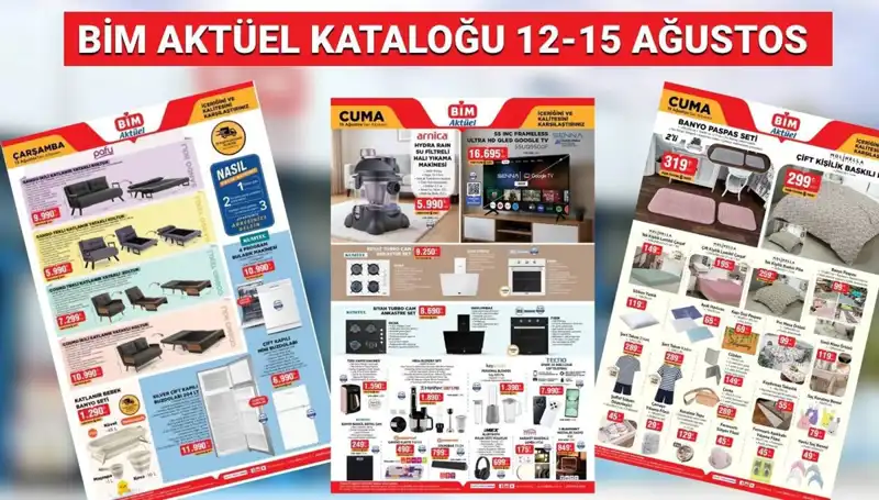 BİM 12-15 Ağustos 2025 Aktüel Kataloğu: Yeni Ürünlerle Dolu Bir Hafta